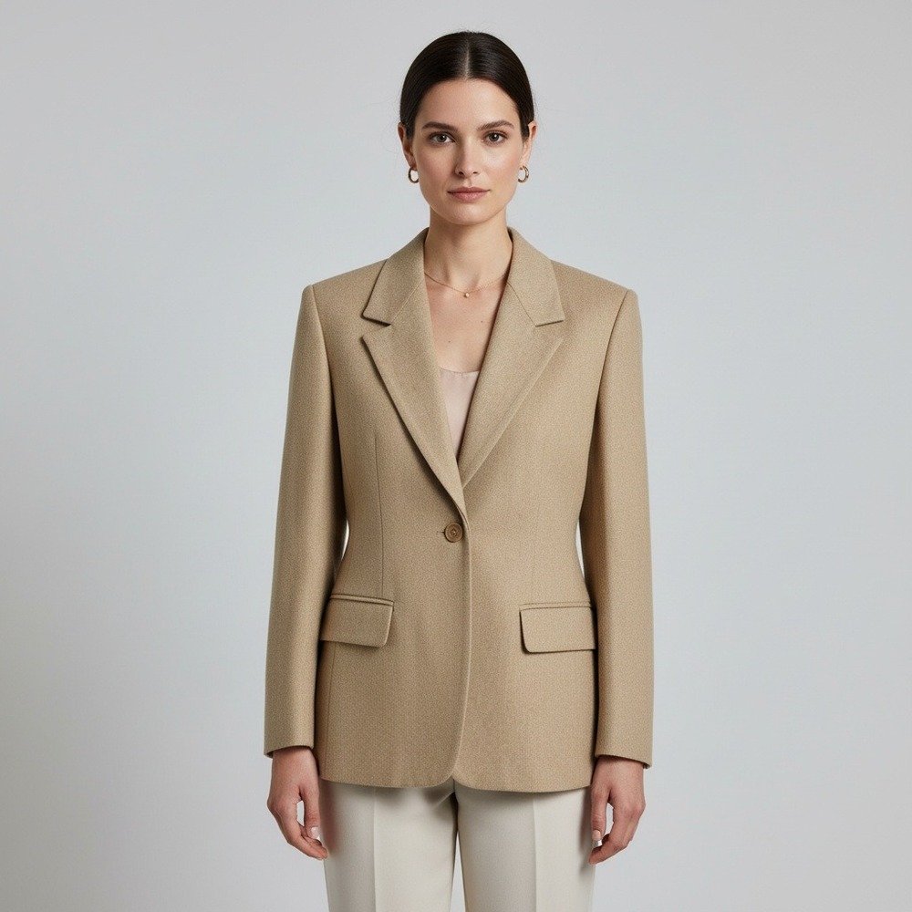 Pendleton Women's Beige Wool Two Button Blazer Cl… - image 1